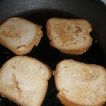 Eggless French Toast in the pan